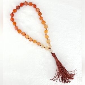 Carnelian pocket mala, meditation, yoga jewelry, prayer beads, worry bea…